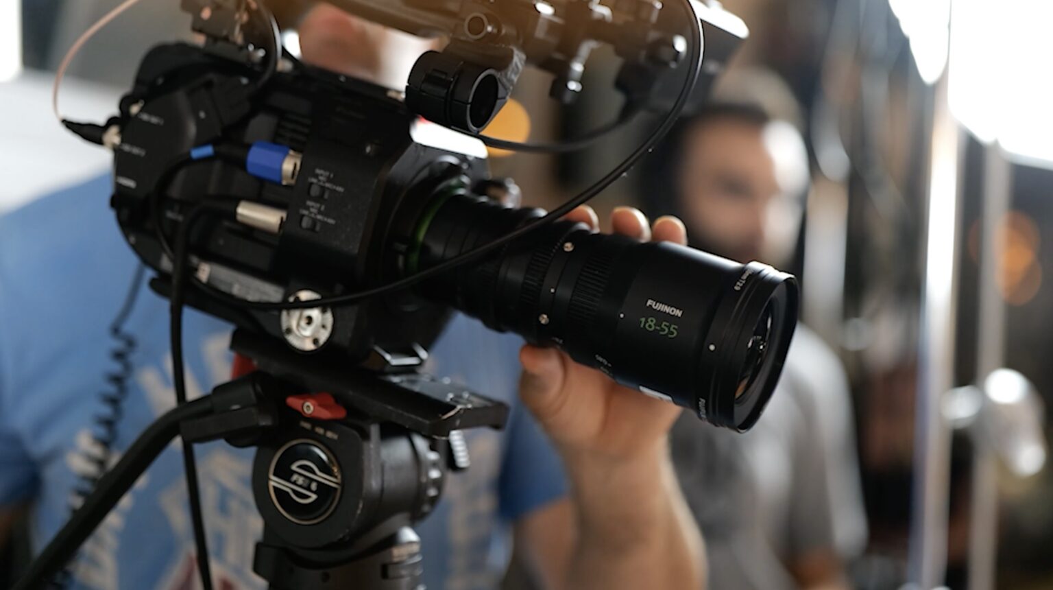 Cinema camera rig on set with a Dogtown Films operator